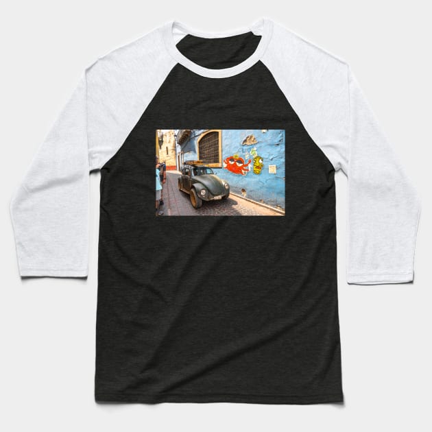 Mexico. Guanajuato. Old Car. Graffiti. Baseball T-Shirt by vadim19